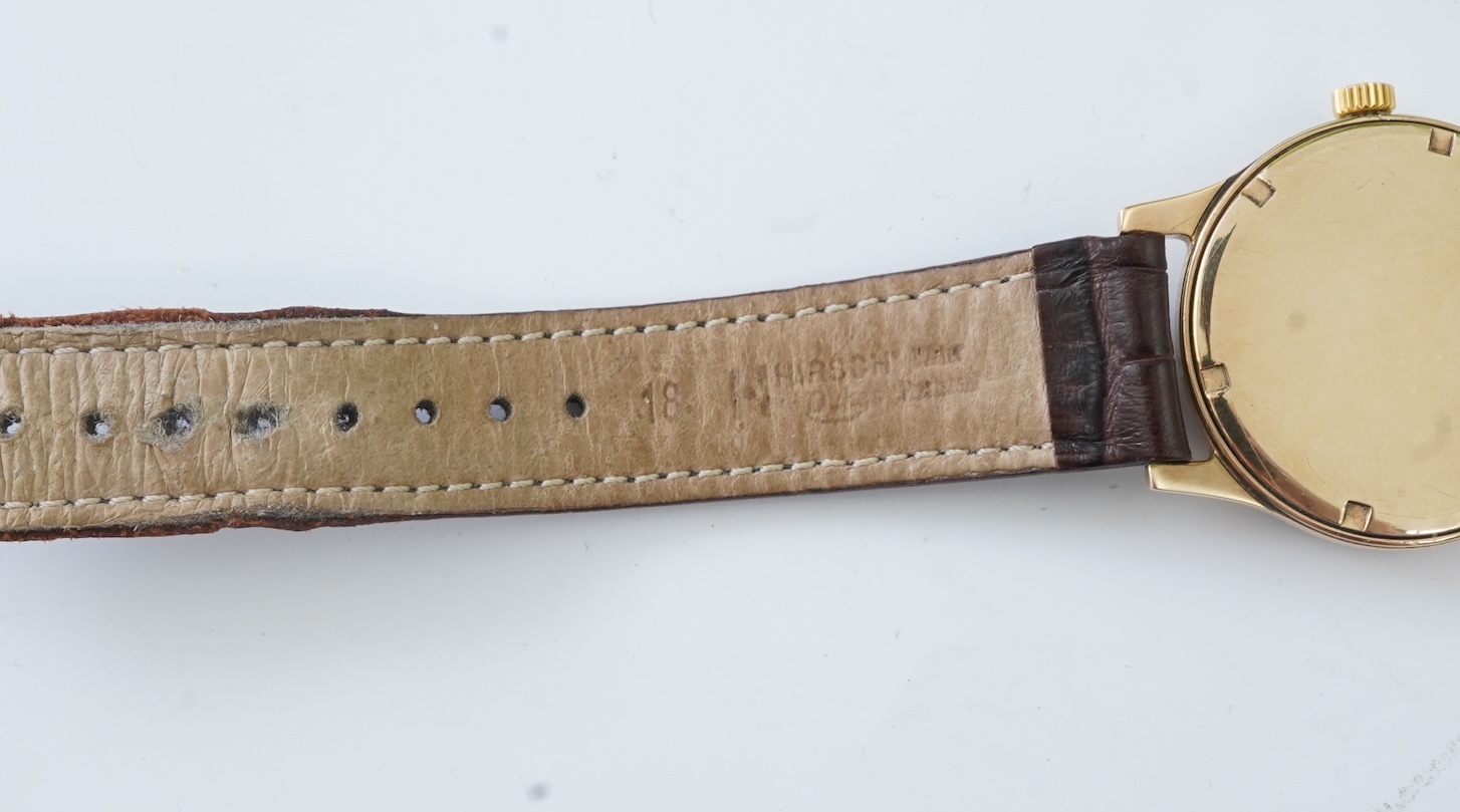 A gentleman's 1960's? 9ct gold Belvetia manual wind wrist watch